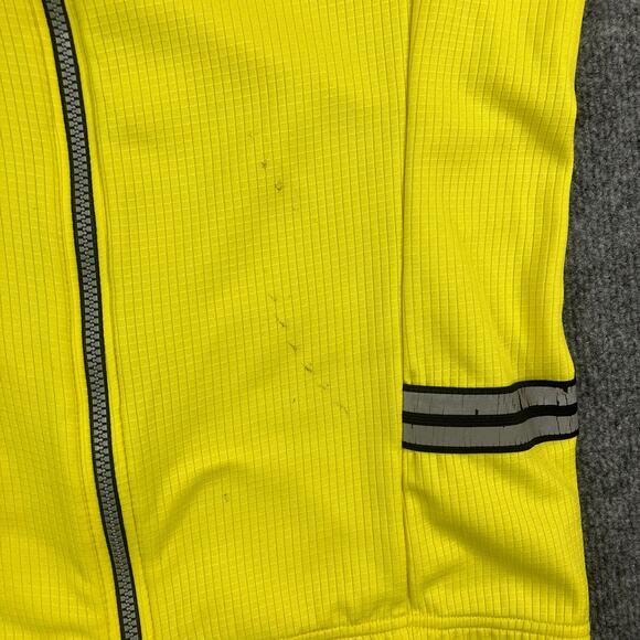 De Marchi Full Zip Cycling Jacket Men's M Yellow Lightweight Performance - Picture 7 of 12